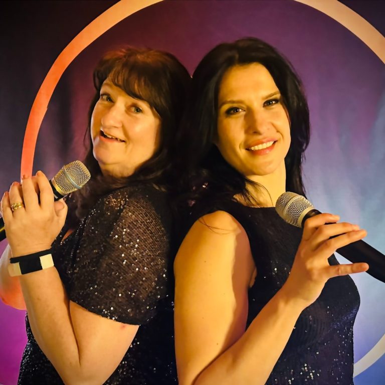 The Rhythm Sisters female 
 party duo from Aliki Sings Entertainment - Creating fun vibes for everyone 
